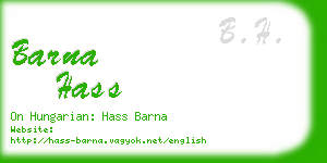 barna hass business card